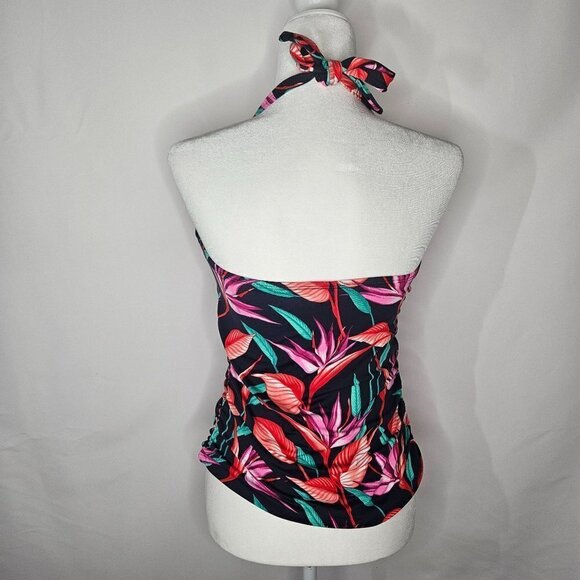 TOMMY Bahama Size Medium Birds Of Paradise Halter Cup Swim Tankini Top Multi - Picture 6 of 12
